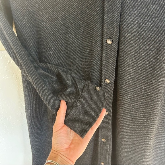 Faherty Legend Sweater Dress Heathered Black Twill size Small Soft Staple Casual - Picture 8 of 13